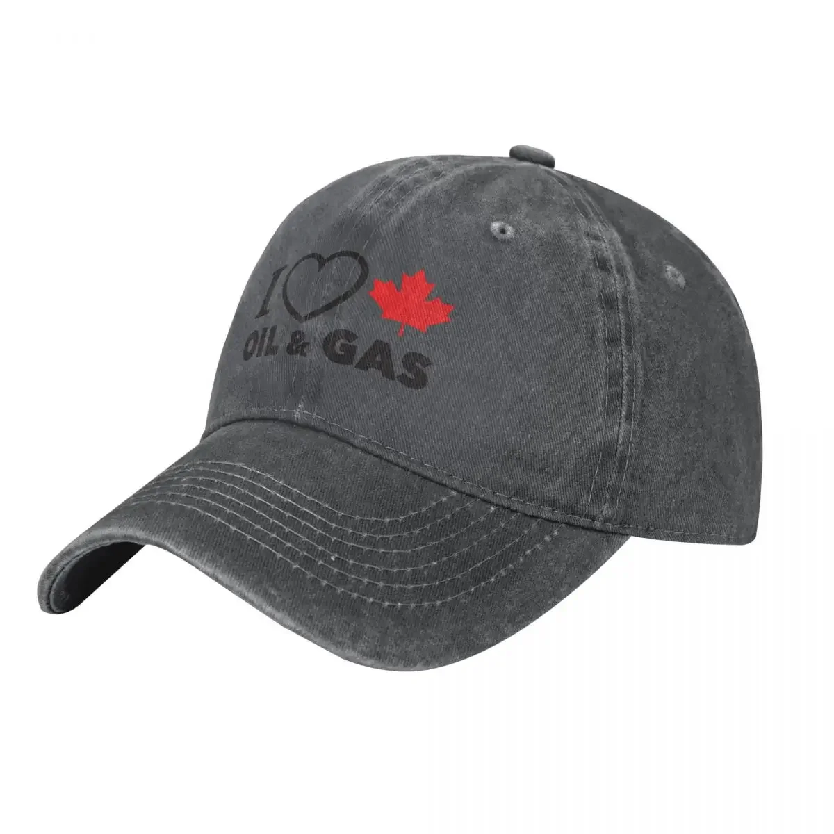 

I Love Canadian Oil and Gas Red Heart and Maple Leaf Alberta Pipelines White background HD HIGH QUALITY ONLINE STOR Baseball Cap