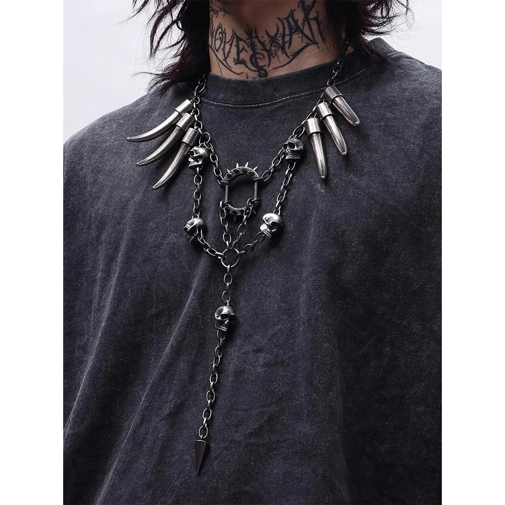 

Timeless Skull Studded Necklace Neo-Gothic Style For Men And Women Jewelry Accessories Party Gifts
