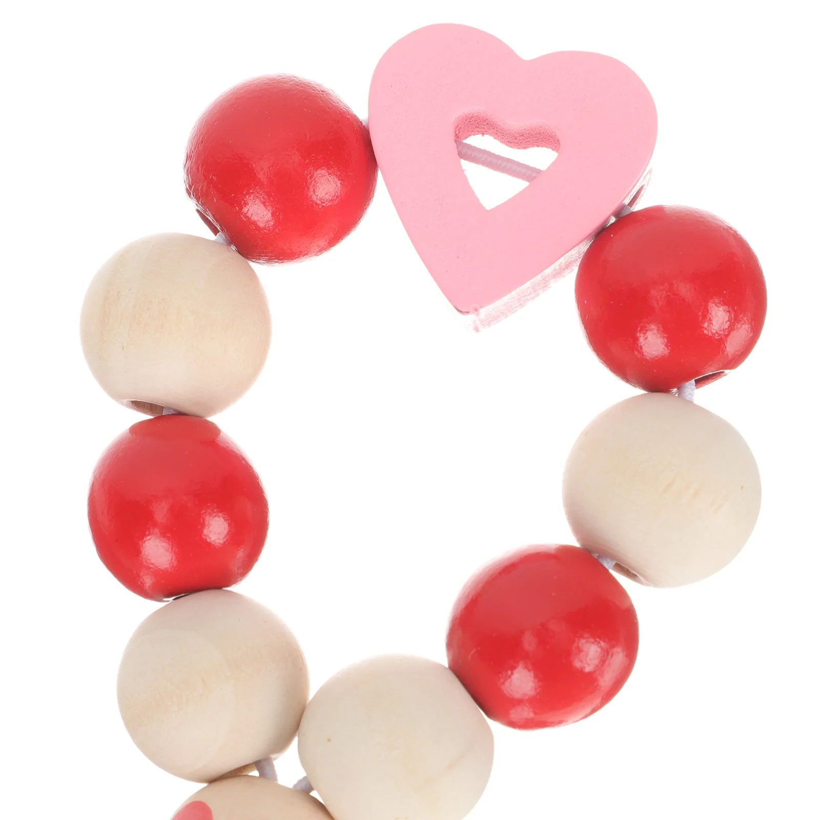 

4 Pcs Love Wooden Bead Napkin Ring Buckle Rings Valentine Day Decoration Valentine’s Hemu Clasps Holder Decorations