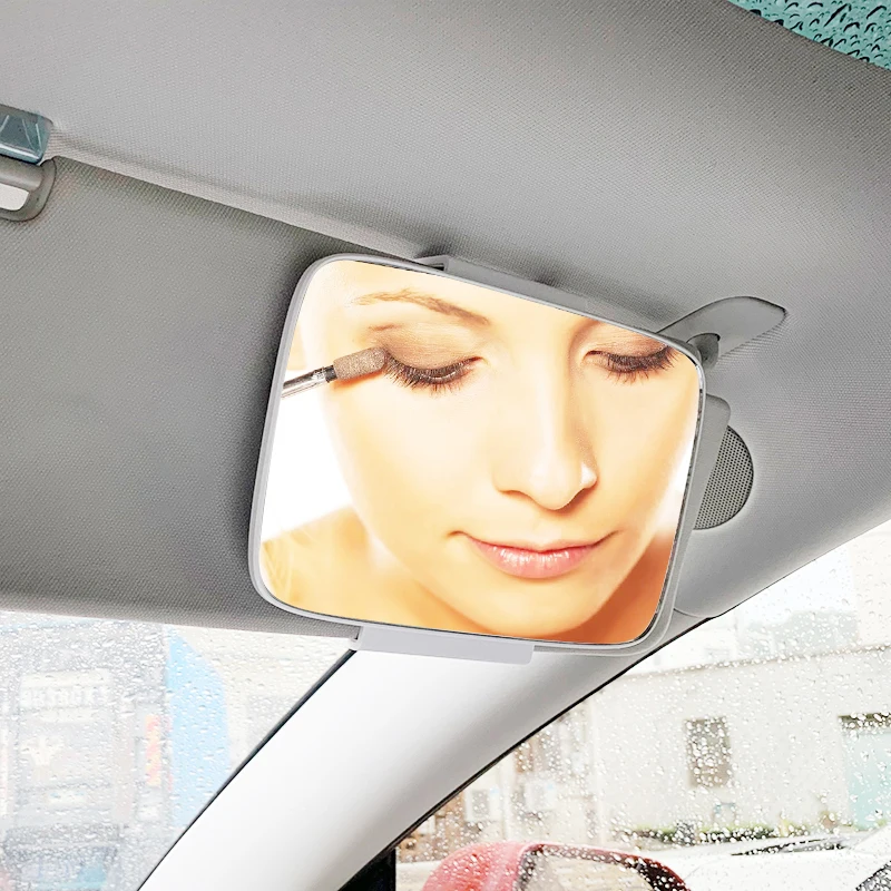 Lusterko samochodowe na osłonę przeciwsłoneczną, lusterka kosmetyczne z klipsem, lusterko kosmetyczne HD do wnętrza samochodu, uniwersalne lusterka na osłonę przeciwsłoneczną do ciężarówek