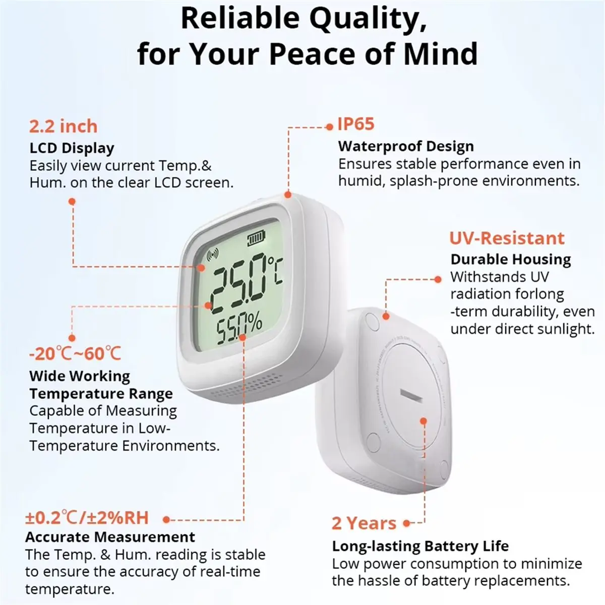 11·11COUPON SNZB-02WD Zigbee Smart Temperature Humidity Sensor IP65 Waterproof Real-Time Monitoring Need Zigbee Hub