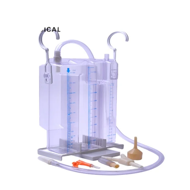 Disposable one two three chamber Thoracic chest wound Drainage Bottle