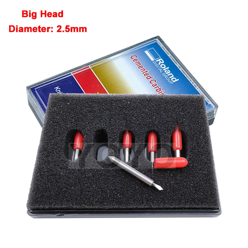 Gcc Jaguar Expert lx 132s Plotter de Corte Lâmina de Tungstênio do Carboneto Cortador de Filme de Vinil Faca Grande Cabeça 2.5 mm Diâmetro 45 Corte Profundo