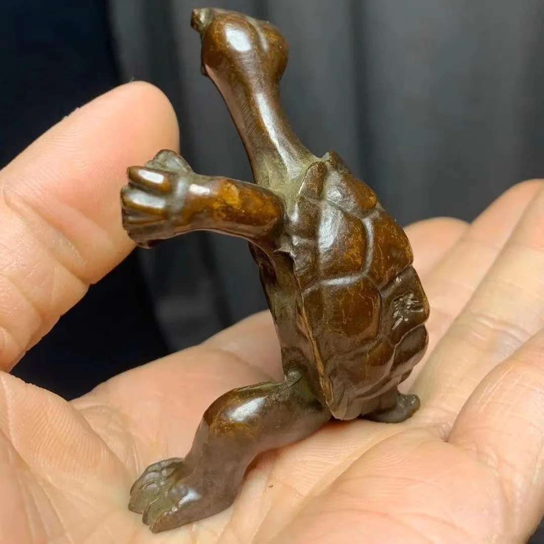 Imagen 4: Artículos Decorativos Antiguos, Manillares Morados, Artículos de Cobre, Tortugas de Cobre, Antiguos, Seguros y Confiables