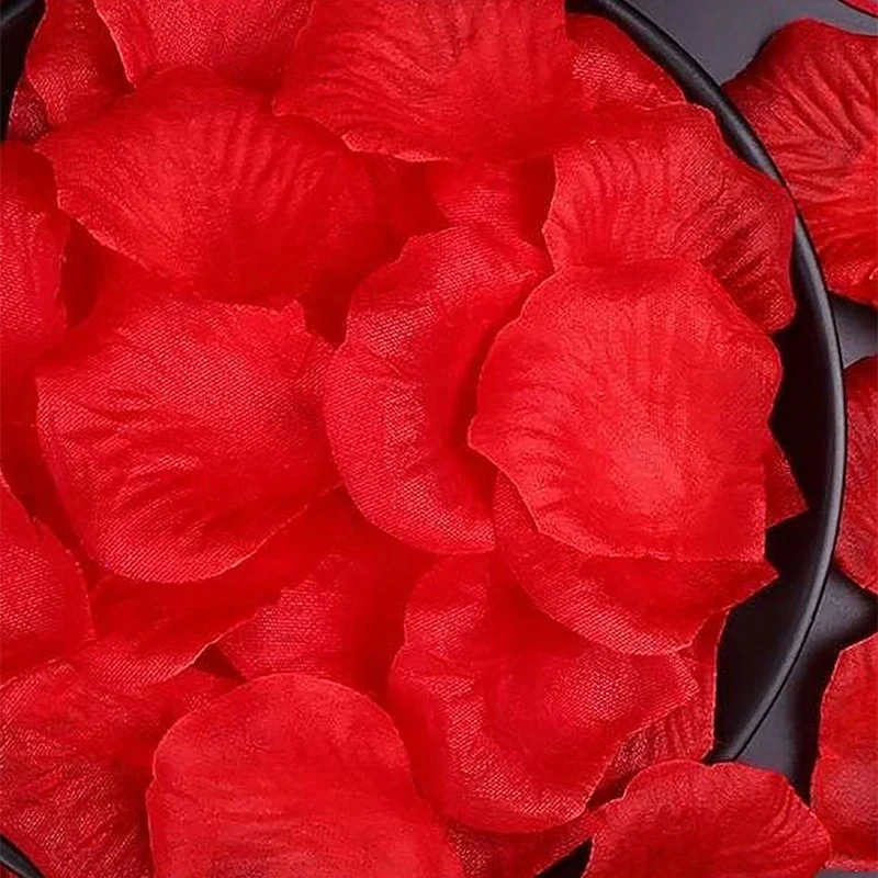 1000 Uds. Pétalos de rosa artificiales para decoración de boda noche romántica propuesta del Día de San Valentín evento de fiesta de aniversario