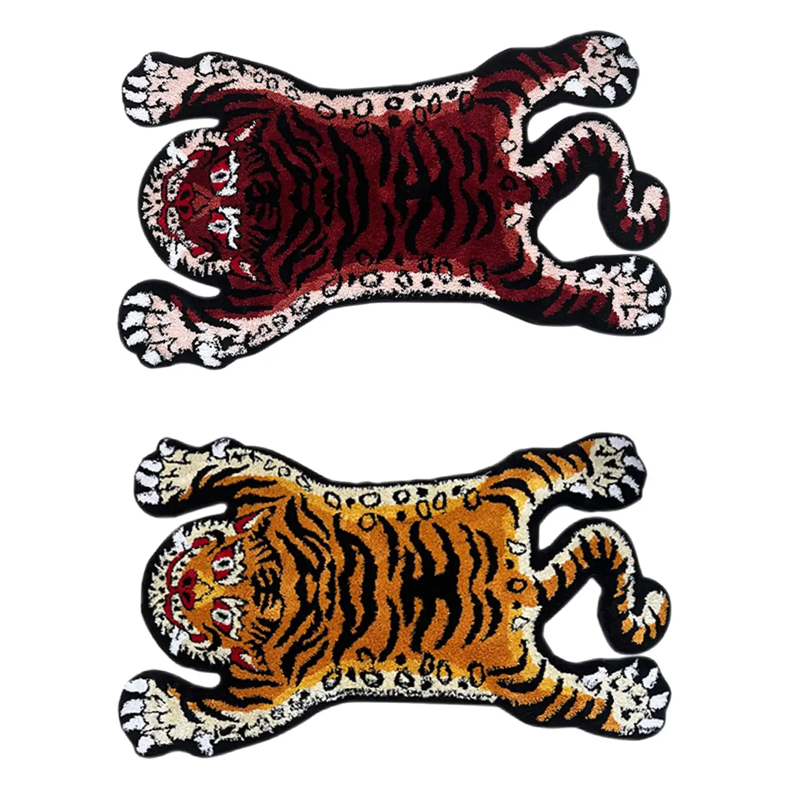 Tiger Rug Cartoon Door Mat Absorbent Soft Washable Small Area Rug for Kid's Room