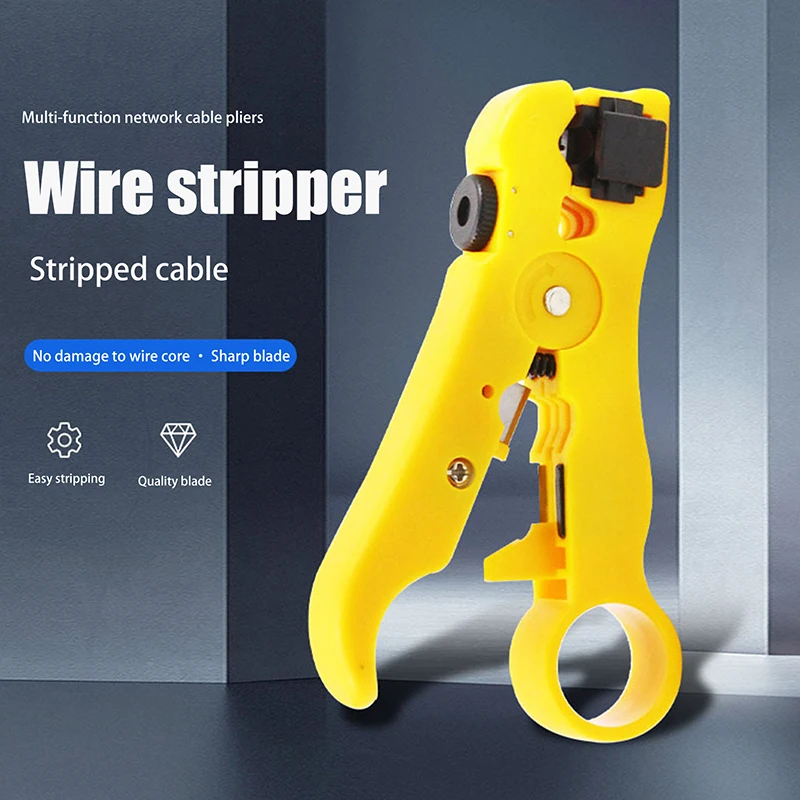 Multifunction All-In-One Stripping Tool Wire Stripper Coaxial Cable Stripper Cutter Plier Rotary Wire Stripping Electrician Tool