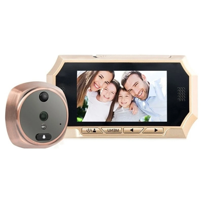ABJT-Video Door Viewer 4.3 In Electronic For Home Security, Infrared Night Vision, Doorbell Peephole Monitor