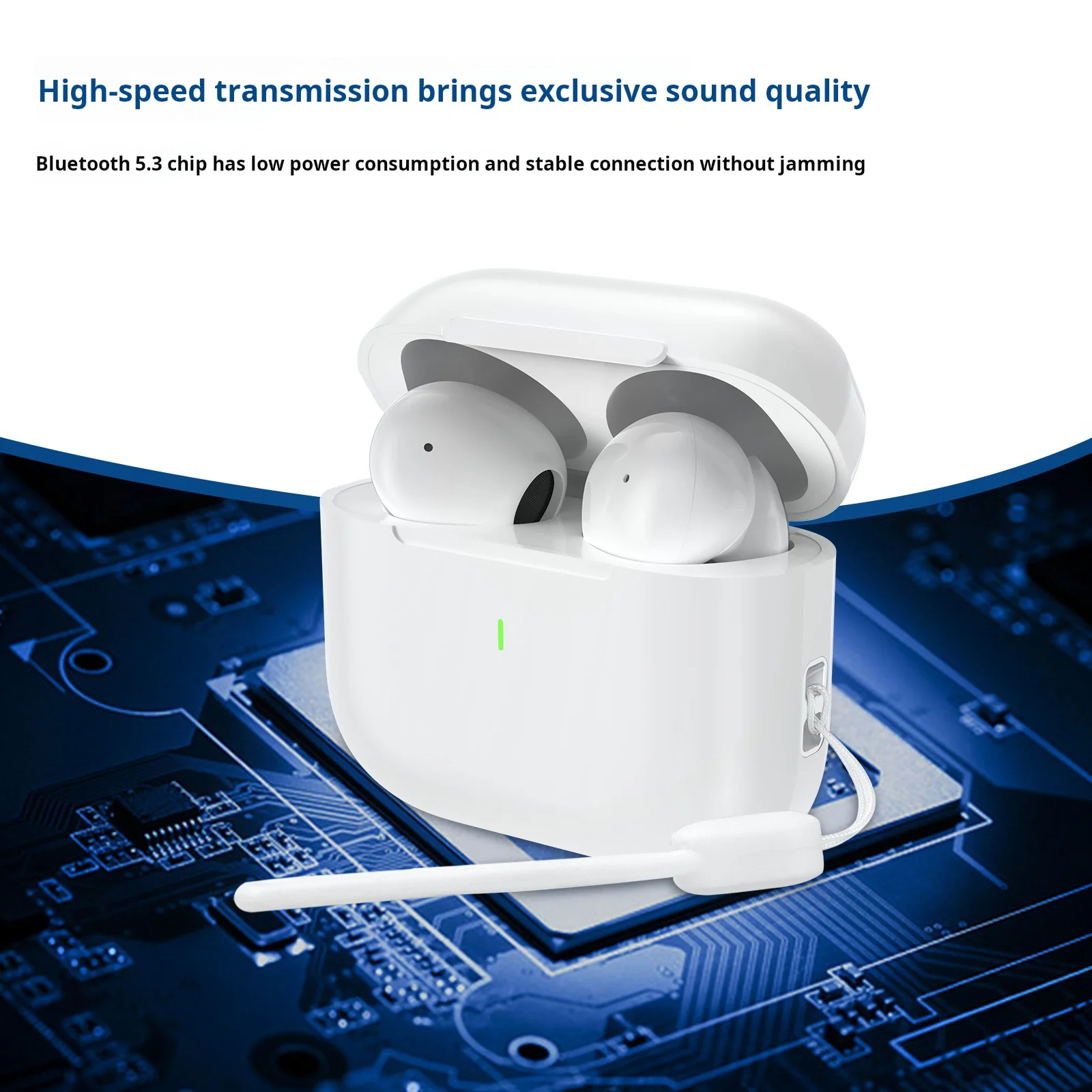 Pro6 Wireless Earphones Bluetooth 5.3 Headphones In Ear Noise Cancell Stereo Music Earbuds Touch Control Earbuds With Microphone