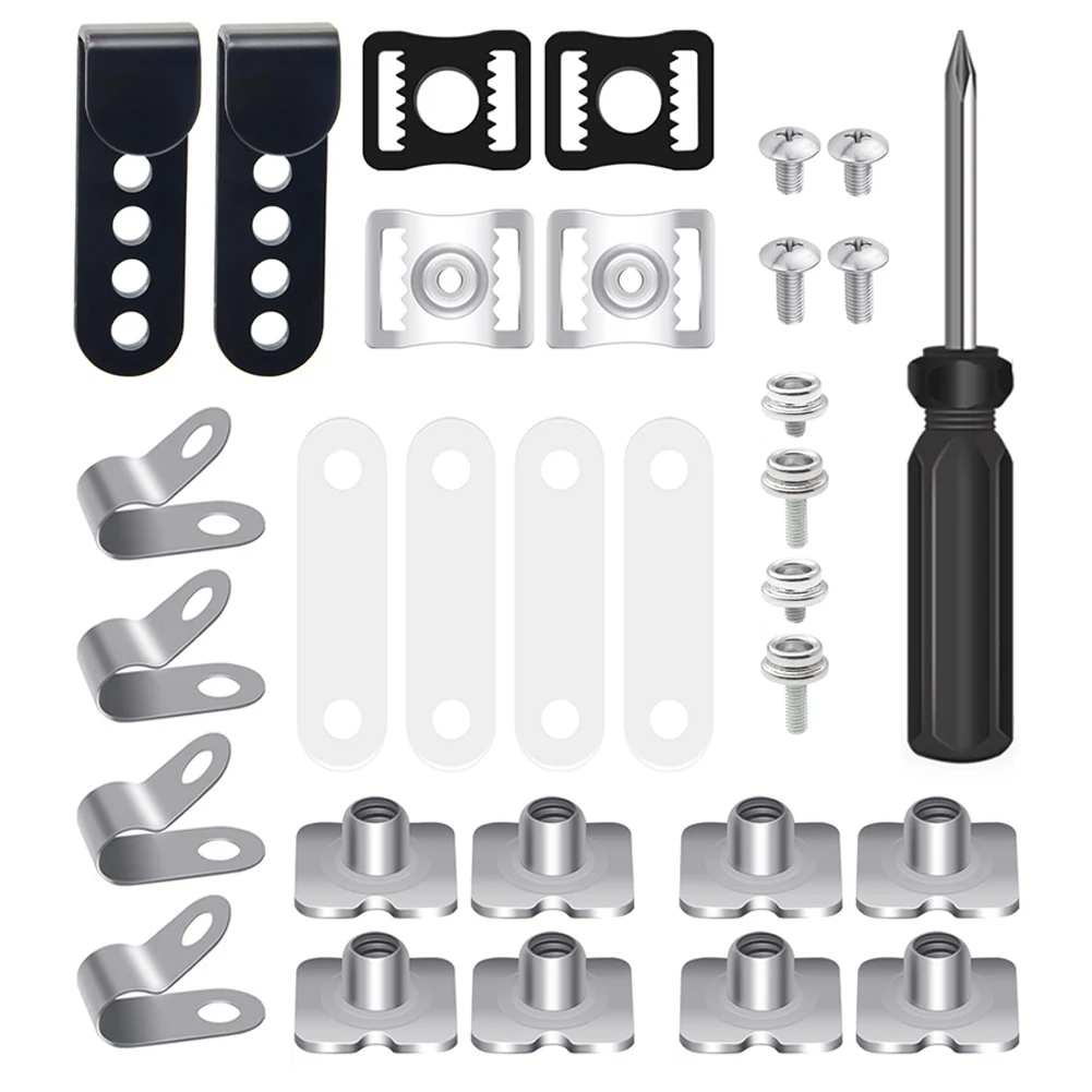 31 pz/set kit di riparazione casco da hockey comprese clip visiera J clip cacciavite parti di ricambio per riparazione casco da baseball softball