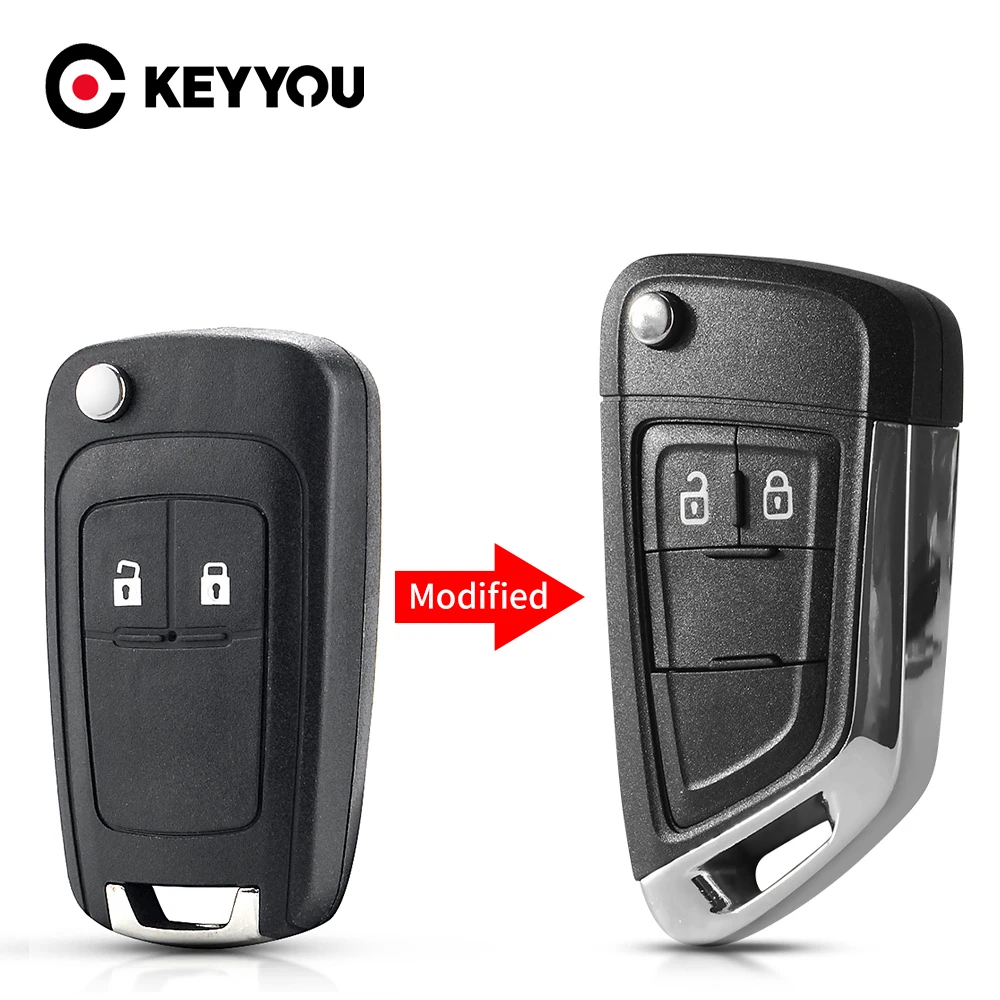 KEYYOU 10X For Chevrolet Cruze Epica Lova Camaro For Opel Vauxhall Insignia Astra Mokka Modified Car Key Case