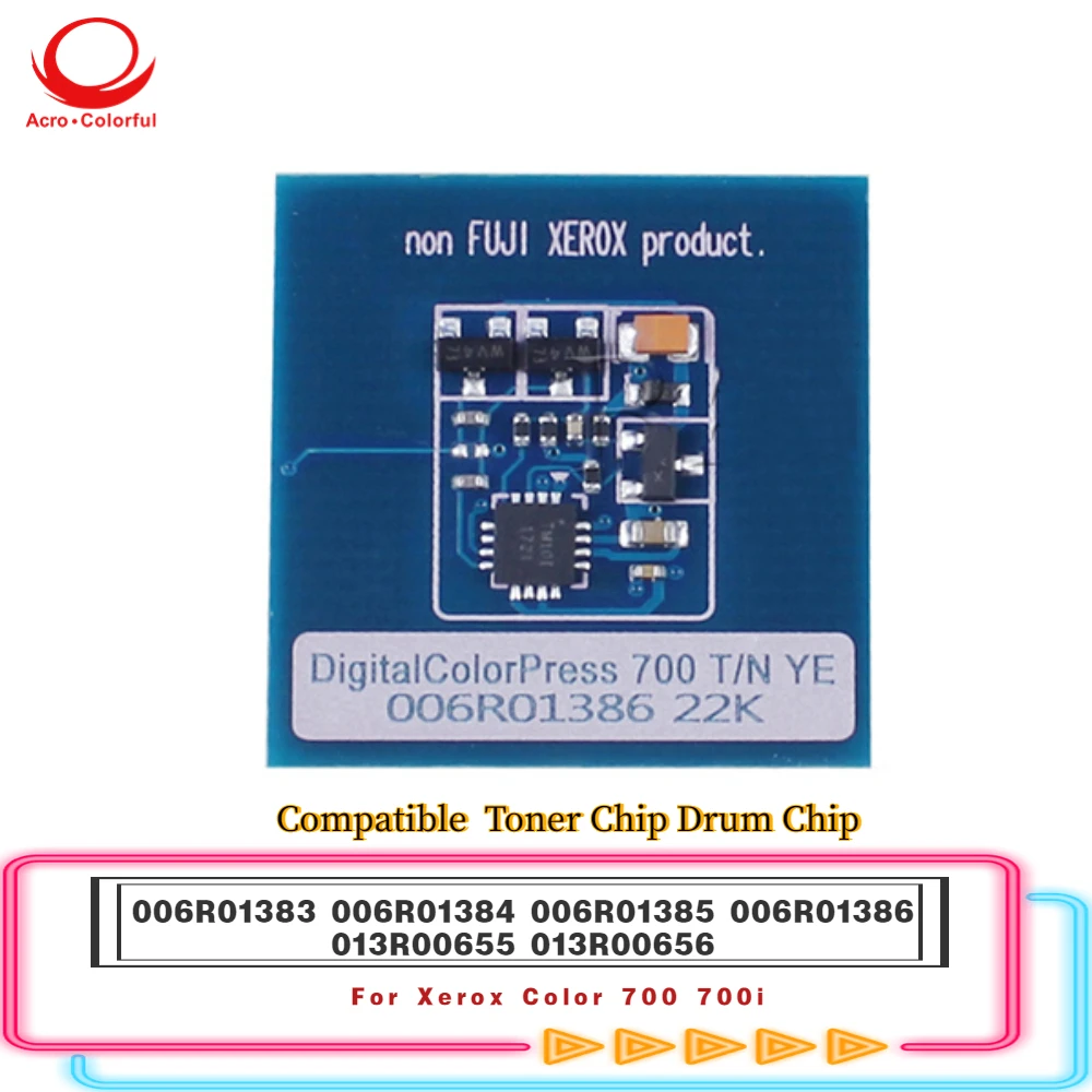 006R01383 006R01384 006R01385 006R01386 Toner Chip For Xerox Color 700 700i Laser Printer Copier Cartridge