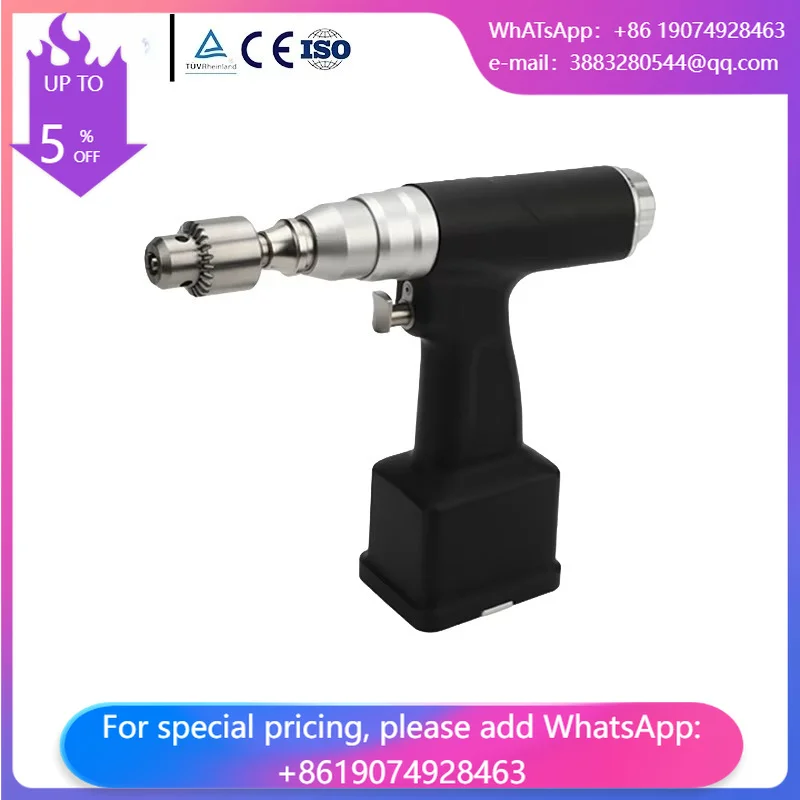 Ergonomic Design Customizable Interface Silver Medical Titanium Alloy Acetabular Drill Orthopedic Surgery Electric Tool