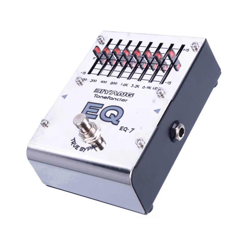 Biyang ToneFancier Series EQ-7 7 Bands Graphic Equalizer EQ Electric guitar Pedal True Bypass With gold pedal Connector