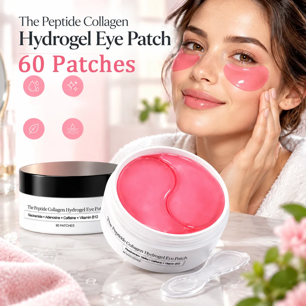 60 Pcs Collagen Peptide Under Eye Patches Hydrogel Eye Mask Moisturizing Eye Patches Daily Eye Care Soft Fit Skin Care Mask