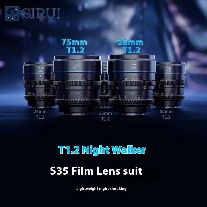 SIRUI Night Walker 16mm T1.2 75mm T1.2 APS-C Large Aperture Lens S35 Cine Lens for Sony E Canon RF Fuji X L M4/3 2024 New