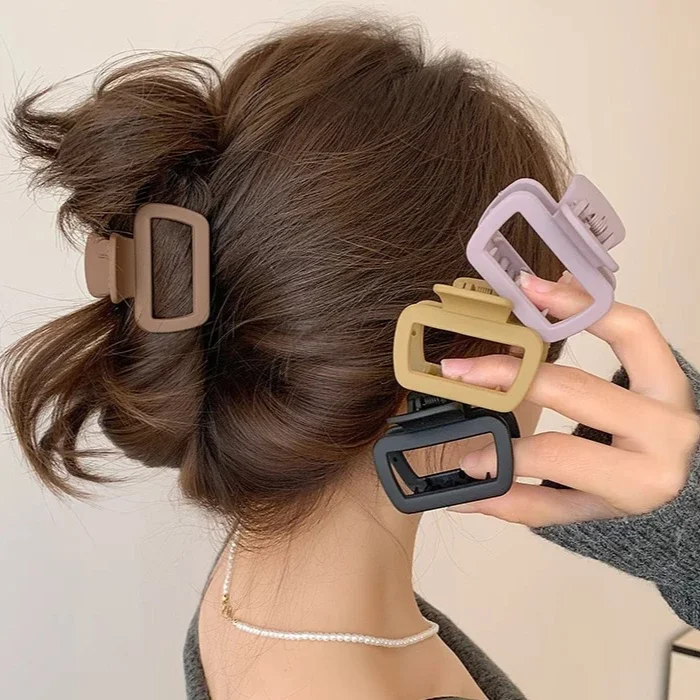 4pcs Women's Square Lightweight Hair Claw Clip Set