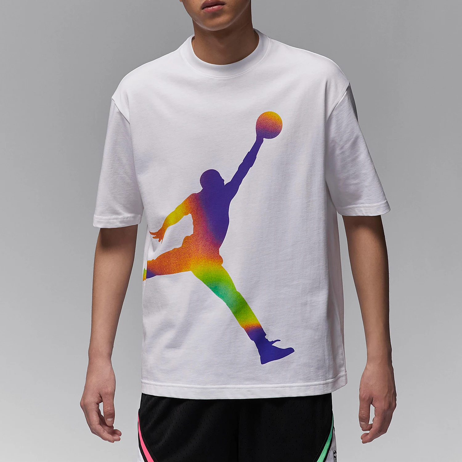 تي شيرت Nike Official JORDAN صيفي جديد للرجال كاجوال رياضي بأكمام قصيرة HF6593-100