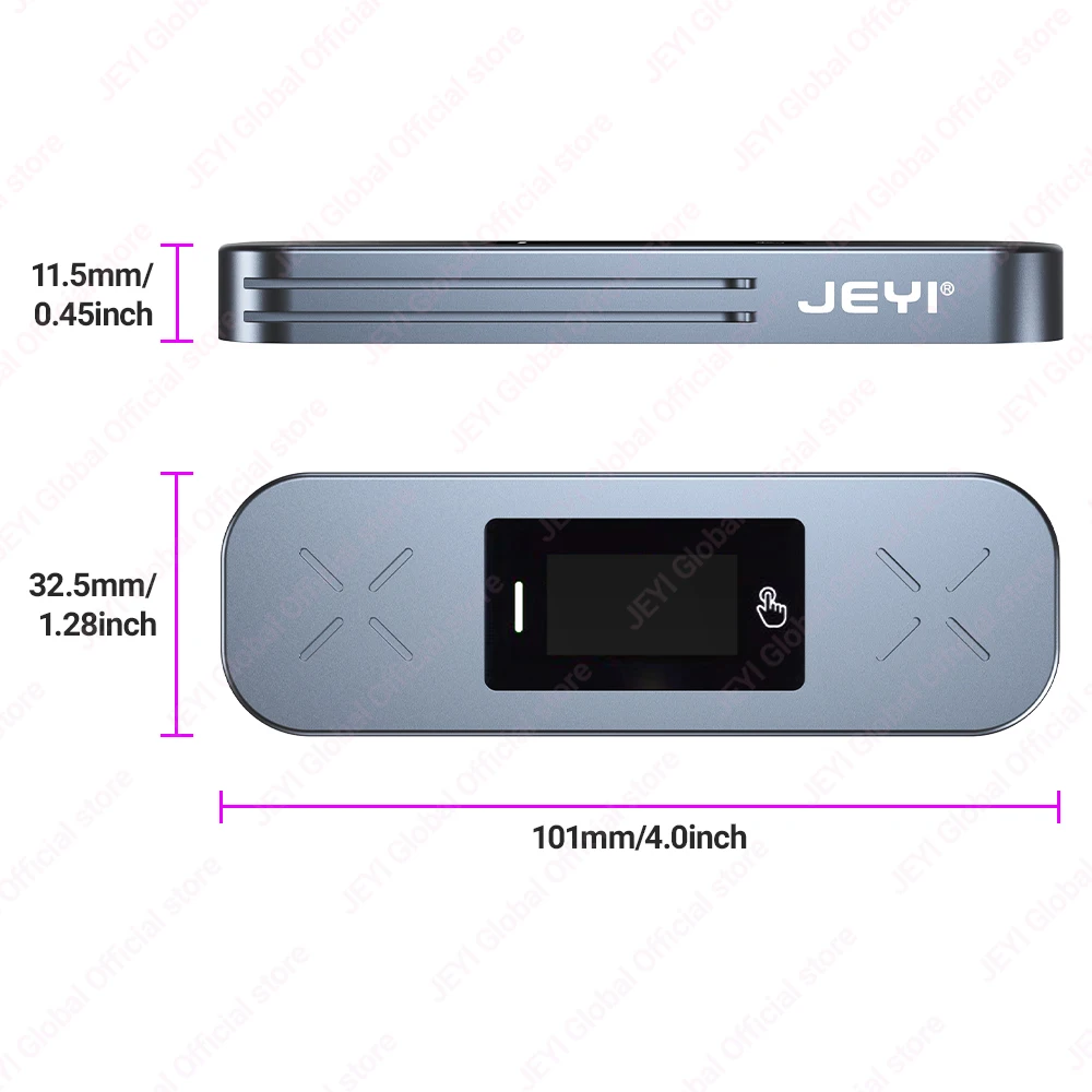 JEYI M.2 NVMe/SATA SSD Smart Display Gehäuse USB 3.2 10Gbps Tragbares Externes M2 Adaptergehäuse Unterstützt M-Key B+M Key UASP Trim – Detail 15