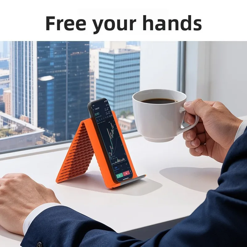 1Pc Flexible Silicone Foldable Deformable Stand Universal Desktop Holder For Phone Tablet Laptop Office Daily Use view 5