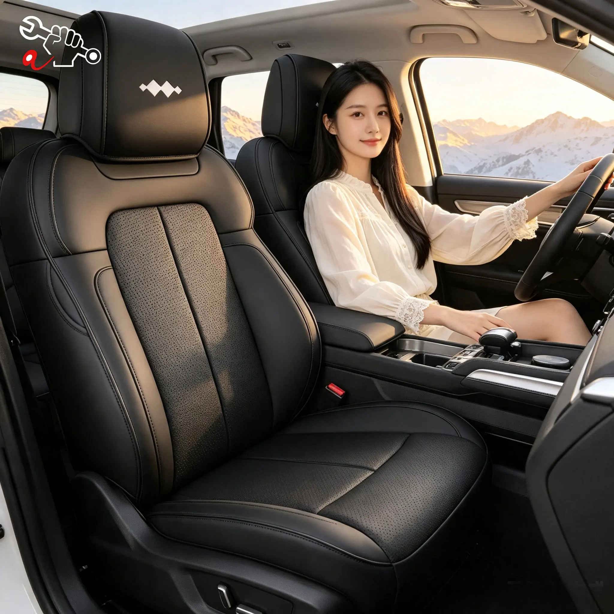 Left-Drive Car Seat Cover For BYD Leopard Tai 3 2025-2026 Custom Fit Seat Cover Full Surrounded Seat Protection Cushion Auto