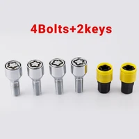 Pernos de bloqueo de rueda de acero de seguridad antirrobo 4 + 2 M14X1.5, vástago de 28mm apto para VW/Golf para Jetta/Beetle/Passat/Audi
