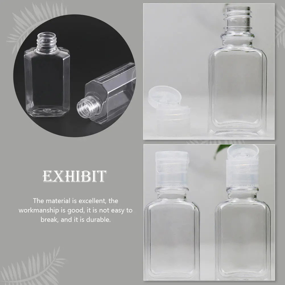 Bouteille octogonale de 35Ml, conteneurs vides de voyage, sous-bouteille à presser pour Lotion de maquillage, shampoing, rechargeable et Portable, 35 pièces