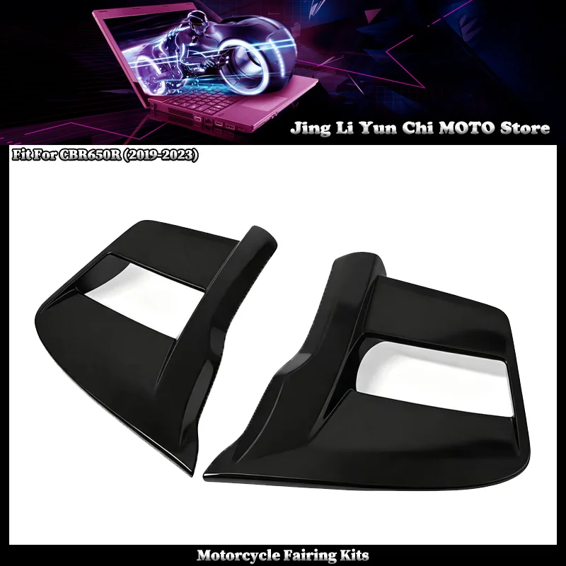 Motorcycle Aerodynamic GP Wings Fairing Fit For CBR650R CBR 650R 650 R 2019-2023 Black Side Wind Wing Fixed Accessories