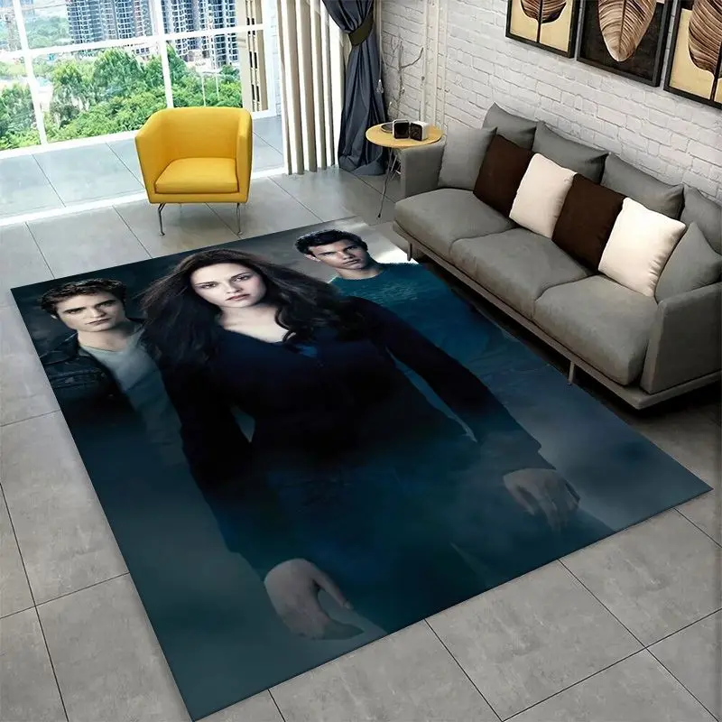 Classic Twilight Saga Edward Bella Carpet Rug for Playroom Bedroom Living Room Sofa Home Decor,kid Area Rug Non-slip Floor Mat