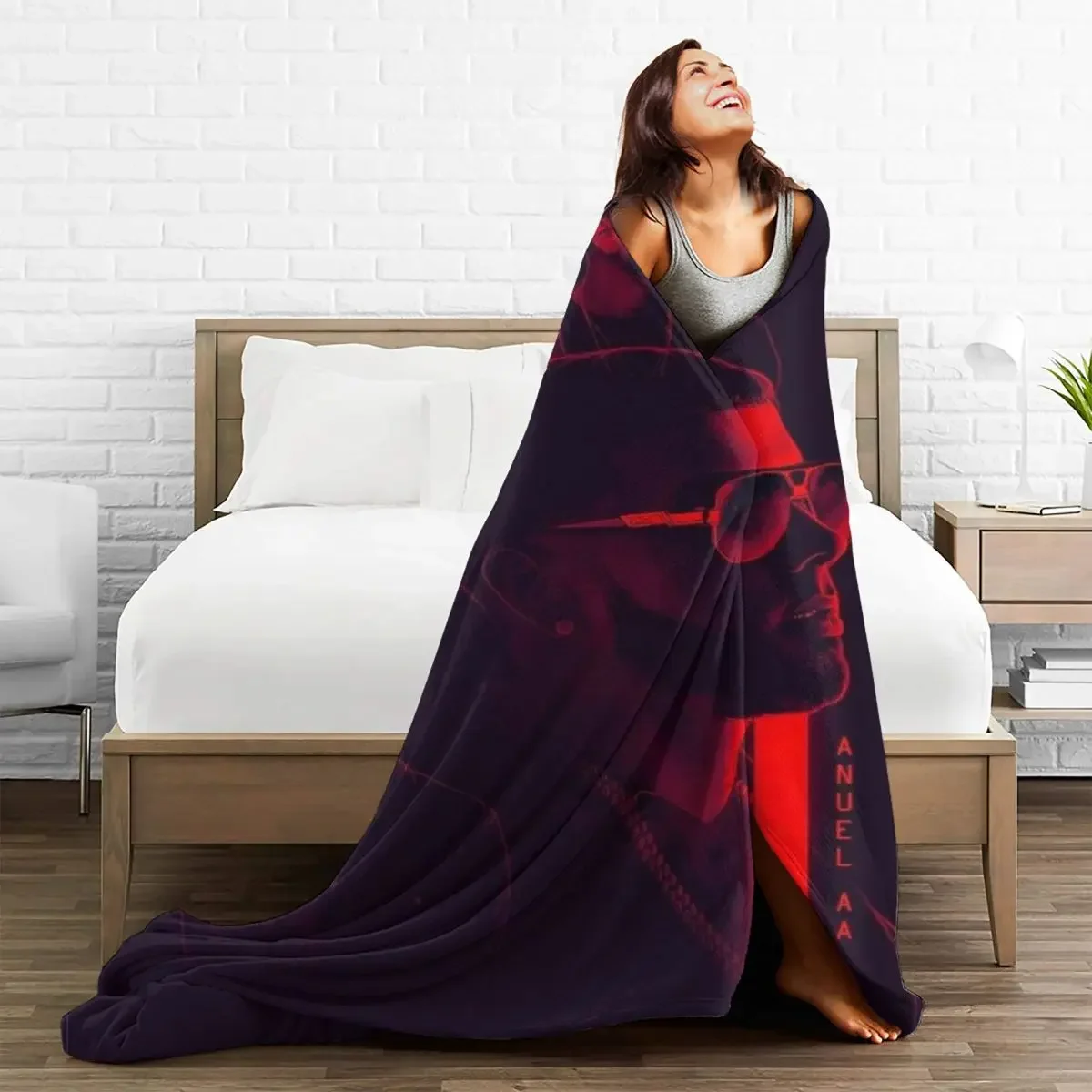 

Anuel AA Singer Baby Blanket Flannel Spring Autumn Portable Super Throw Warm Blanket for Bed Car Bedspread