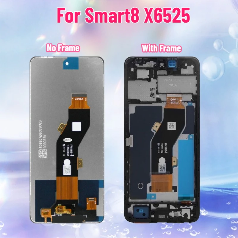 

6,6-дюймовый ЖК-дисплей для Infinix Smart 8, замена экрана для Smart8 X6525, ЖК-дисплей с сенсорным экраном в сборе
