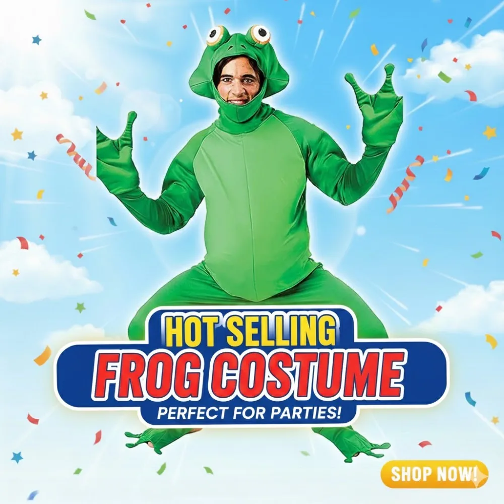 

Frog Prince Family Costume Set, Novelty Siamese Animal Party Outfits, Halloween Cosplay for Father Son Mother Daughter Matching