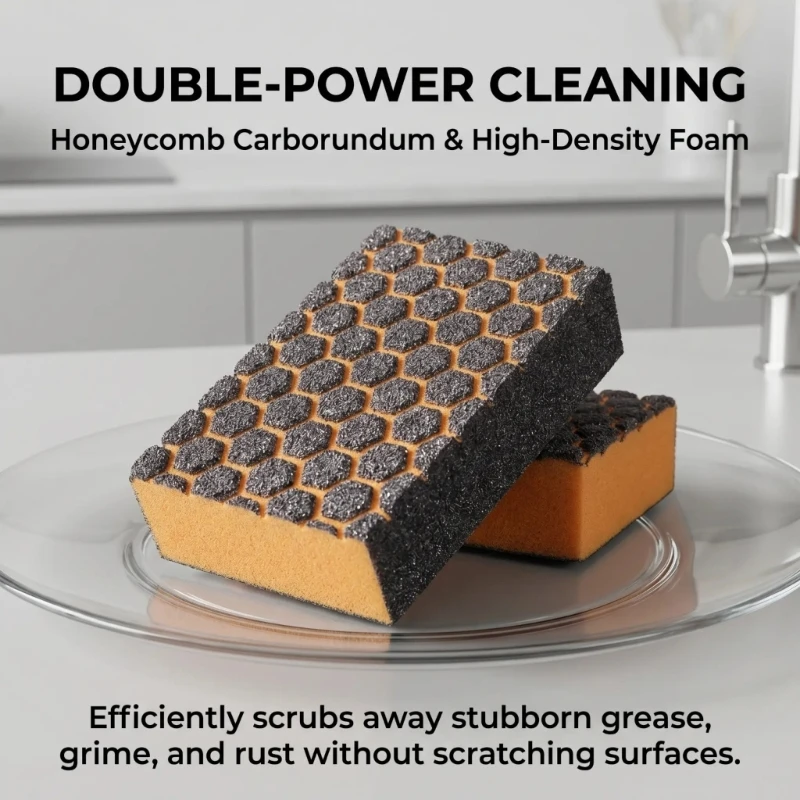 3 Pieces Kitchen Scour mattresses Set For Daily Use Simple Hold Block For Easy Cleaning On Cookware best sale
