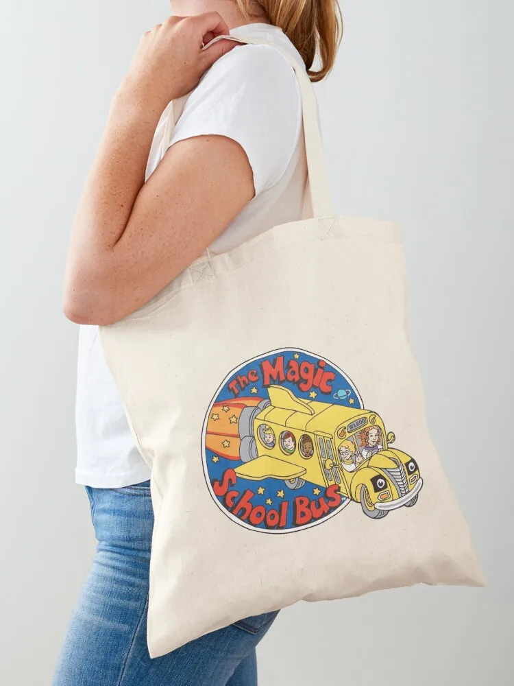 The Magic School Bus logo Tote Bag canvas tote bags tote bag supermarket folding bag cute pouch