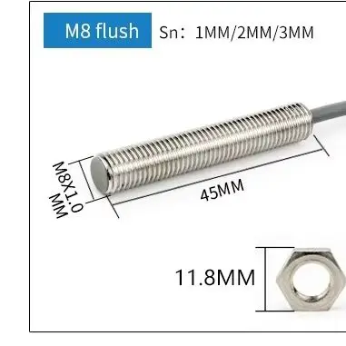 M8 M12 M18 M30 Cylindrical Thread Series Inductive Proximity Sensor Flush Non-flush High Quality Proximity Switch