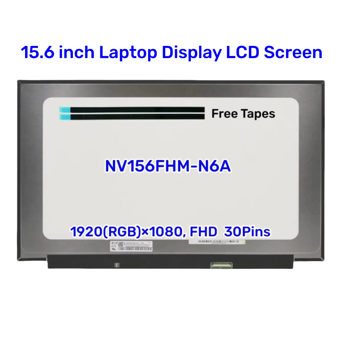 

NV156FHM-N6A NV156FHM N6A 5D10X81512 15.6 inch Laptop Display LCD Screen No-touch Slim IPS Panel FHD 1920x1080 EDP 30pins 60Hz
