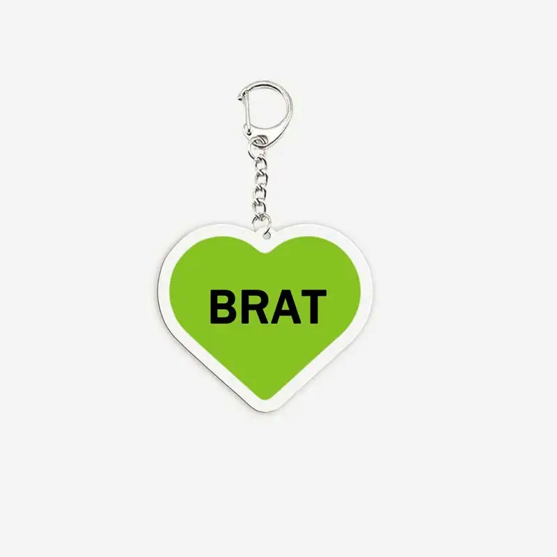 最終値下げA24 キーチェーン CharliXCX チャーリーXCX brat Charli XCX Brat Keychain Stainless Steel D-Shaped Fashion Accessory
