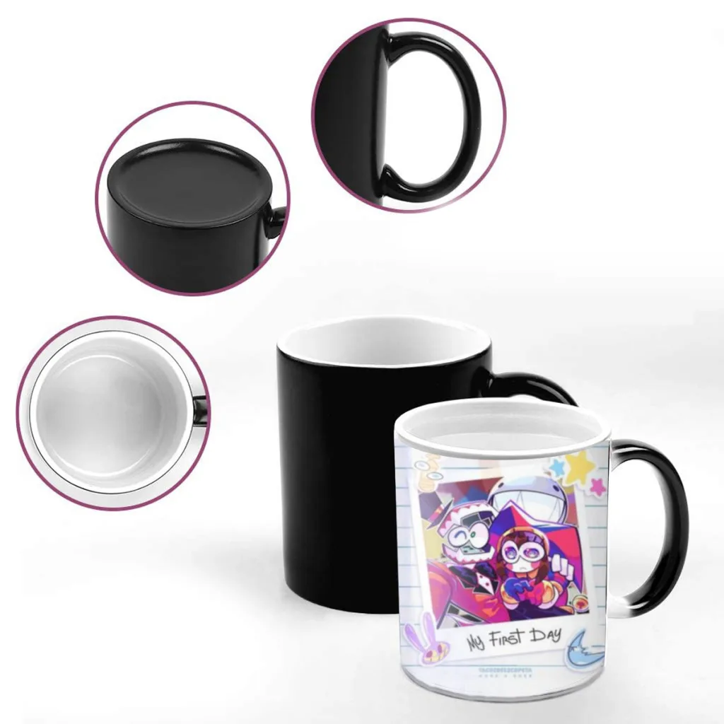 Cartoon The Amazing Digital C-Circus Vintage One Piece Coffee Mugs And Mug Creative Color Change Tea Cup Ceramic Milk Cups Gifts