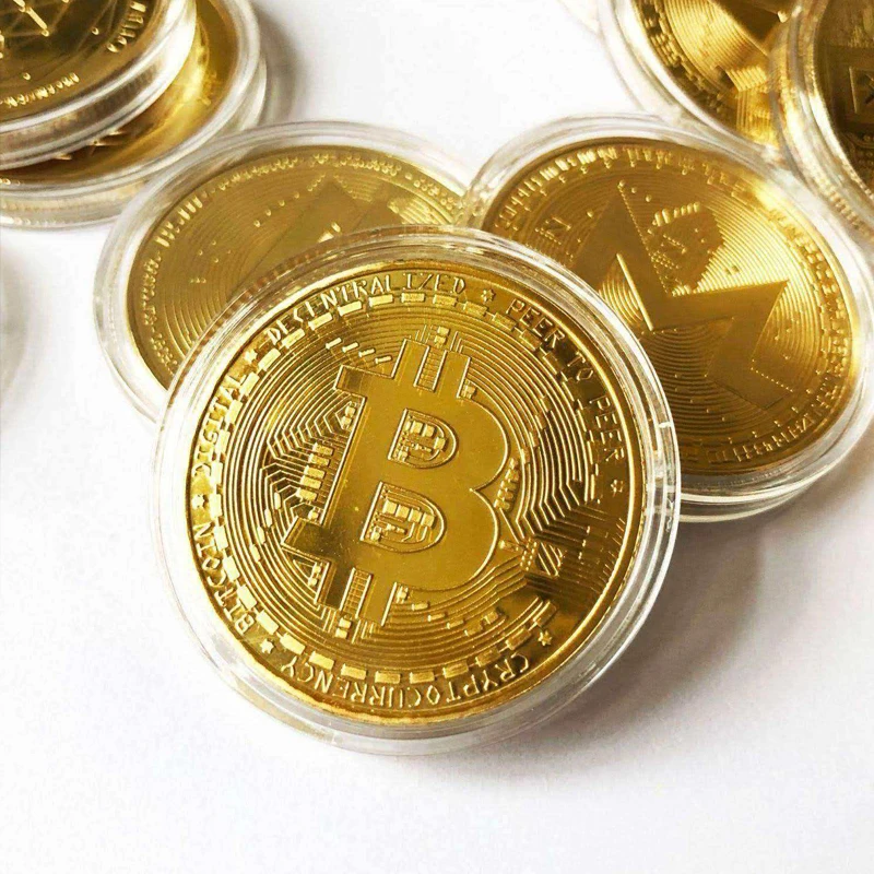 Bitcoin BTC Lucky Challenge Coin Finger Skill Fidget Toys For Anxiety ADHD Flipping Decision Making And Fun Commemorative Gifts