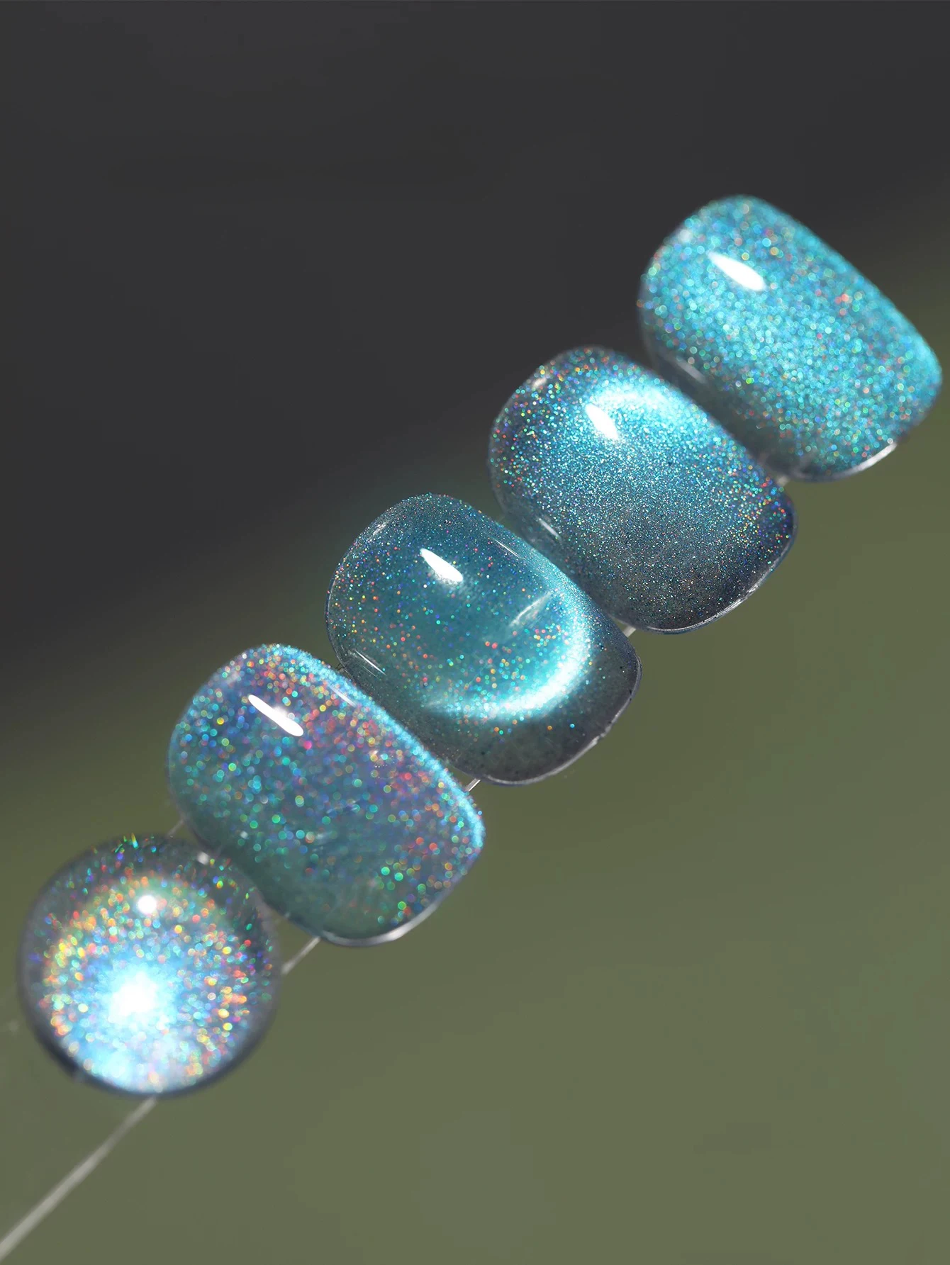 

1 шт. ZH Ice Blue Rainbow Гель-лак для ногтей «кошачий глаз» 2025 Новый супер вспышка тонкая магнитная пудра «кошачий глаз» для дизайна ногтей