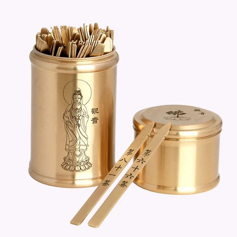Brass sixty-four hexagrams, hexagrams, tools, copper signature tubes, copper signature tubes, gossip signature instructions