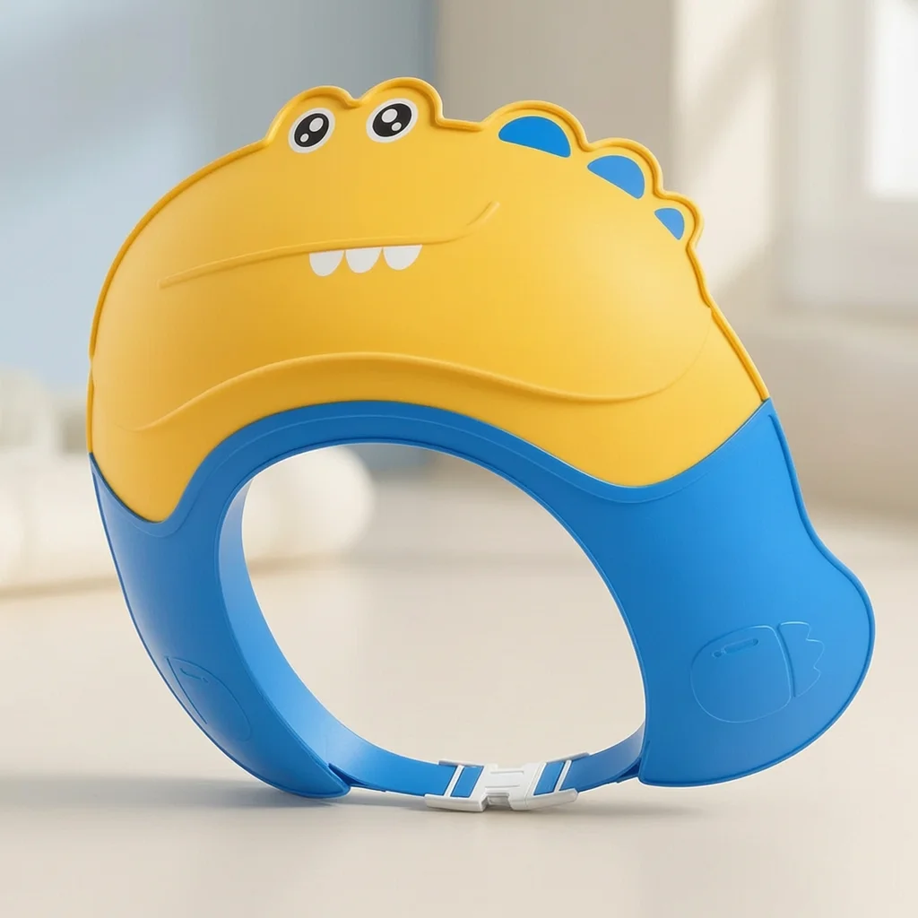 

Baby Toddler Shampoo Cap Waterproof Silicone Adjustable Ear Protector Shower Hat For Kids Bath Hair Wash Head Cover
