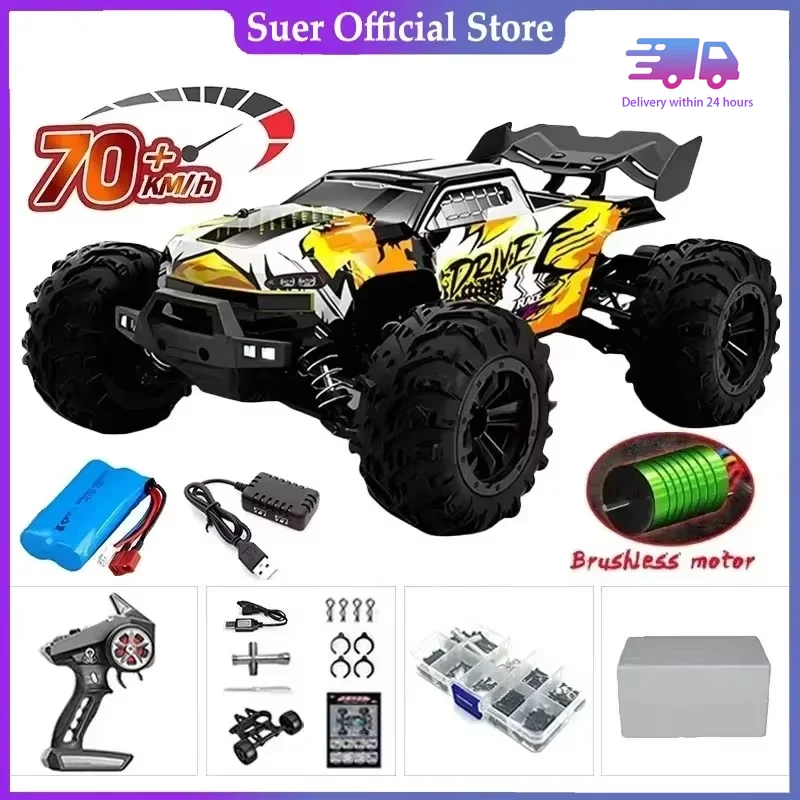 Remote Control Off-road High-speed Truck, 2.4G, Four-wheel Drive, Proportional Remote Control Vehicle, Children's Toys and Gifts