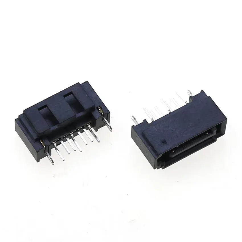 10Pcs SATA 7Pin Männlich Weiblich Typ A Nadel 7P Zweireihige Dislokation 90/180 Grad Stecker Festplatte interface Buchse SATA PCB – Detail 5