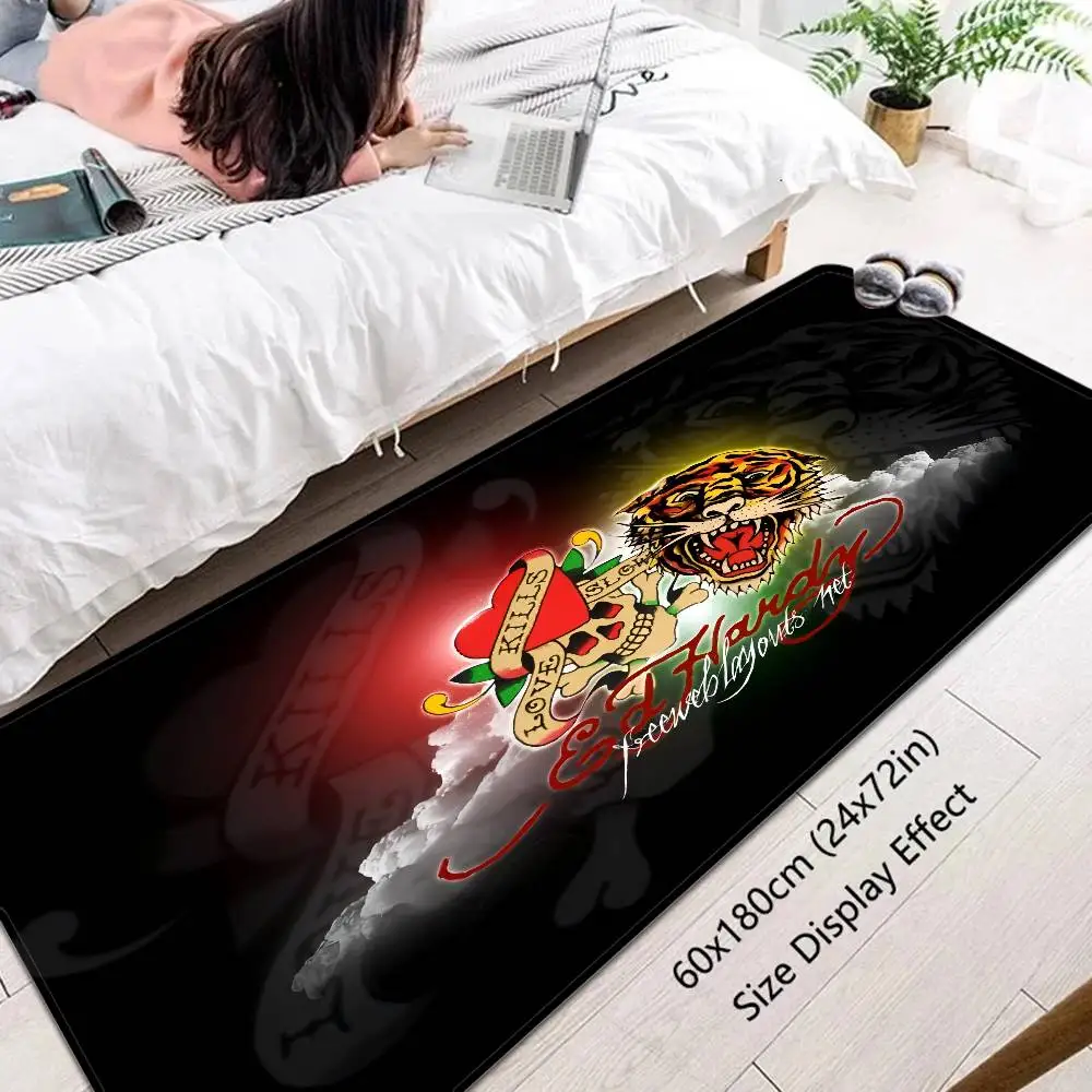 E-Ed H-Hardy T-Tattoo Tiger Hallway Carpet Non-Slip Laundry Room Mat Laundry Decor Balcony Child Living Room Toilet Rug