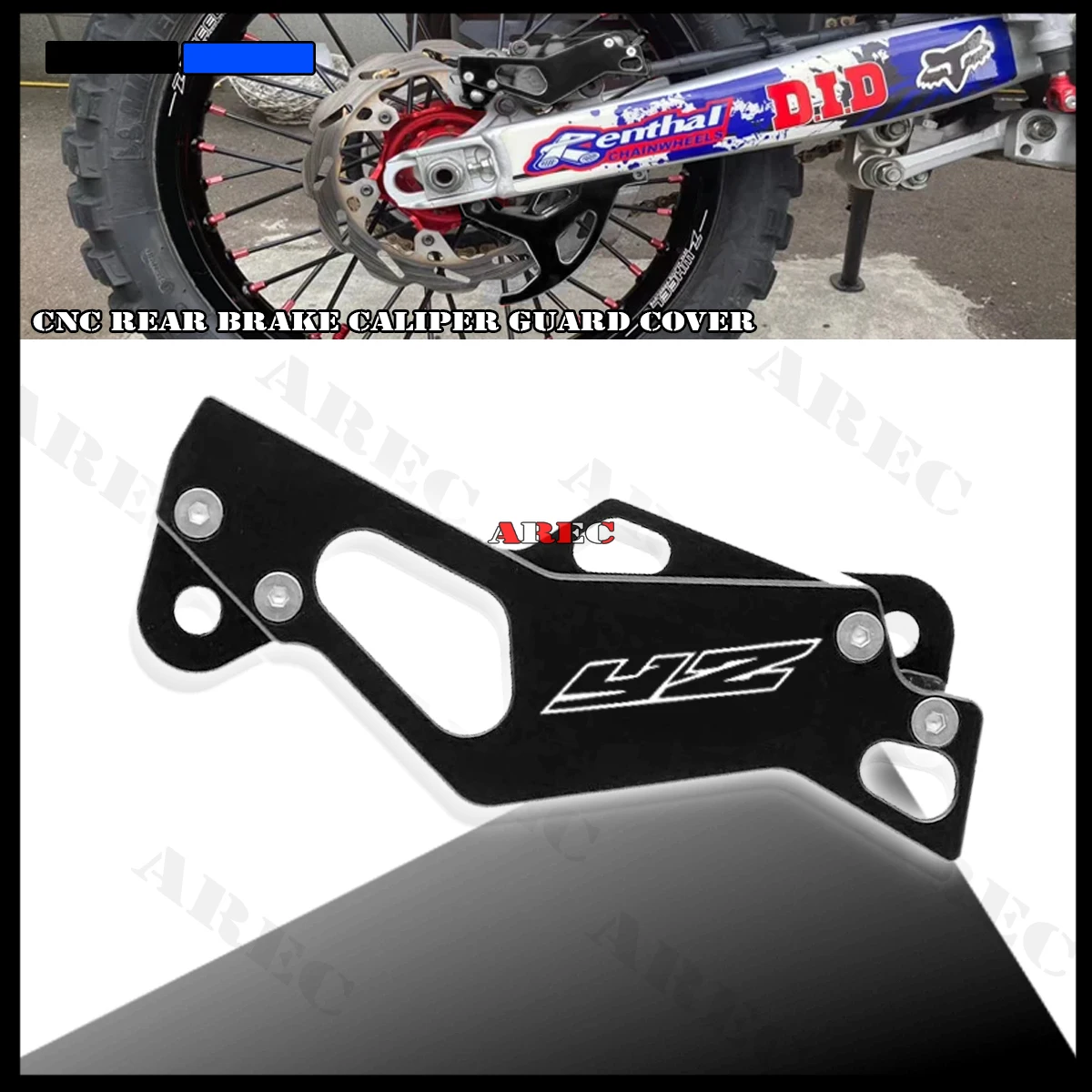 For YAMAHA YZ125 125X 250 250F 250X 250FX 450F 450FX CNC Motorcycle YZ LOGO Rear Brake Caliper Guard Cover Protector