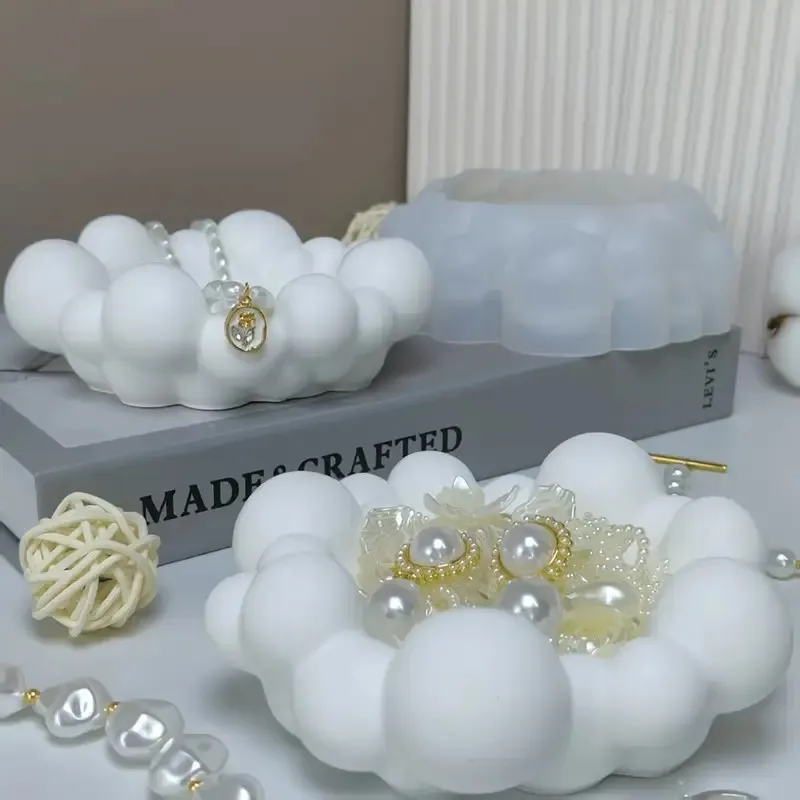 Bubble Cloud Bowl Silikonformen DIY Aufbewahrungsschale Gipsform Organizer Kerzenhalter Beton UV-Epoxidharz Werkzeuge