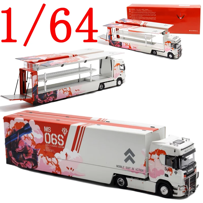 

KENGFAI литая под давлением модель автомобиля из сплава Scania в масштабе 1/64, транспортная тележка Scania S730, красные игровые транспортные средства, игрушки для мальчиков, подарок, оригинальная коробка