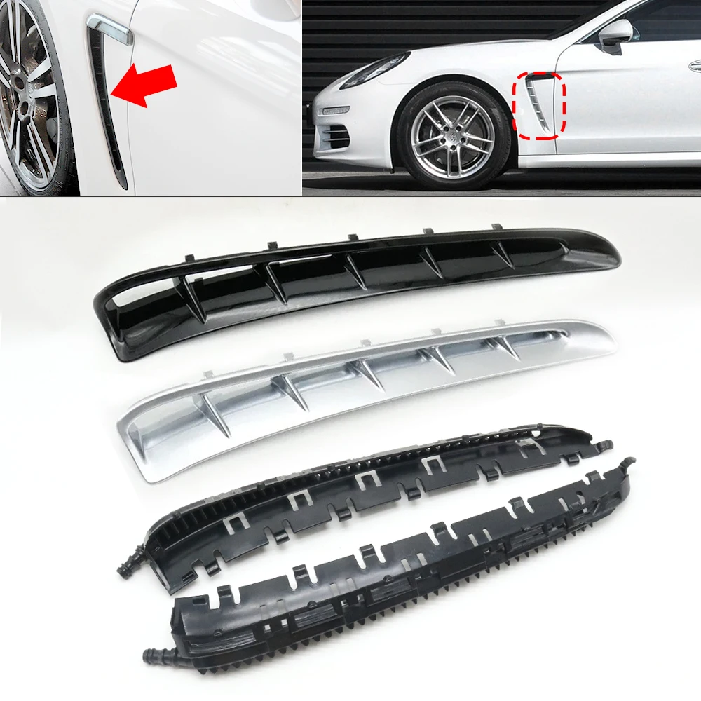 garde-boue-de-porte-avant-de-voiture-calandre-laterale-de-sortie-d'air-bande-de-garniture-support-monte-support-de-moulage-pour-porsche-panamera-2010-–-2016