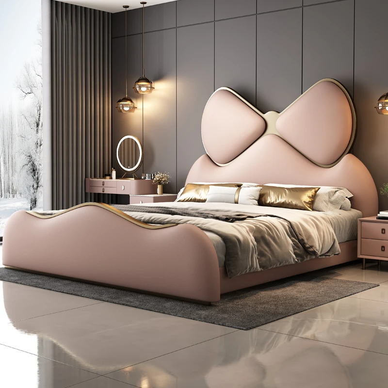 

Wood Heavy Double Bed Storage Leather Metal Frame Double Bed Luxury Cheap Camas Matrimoniales Bedroom Furniture Set